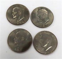 Four (4) 1972 IKE Dollars
