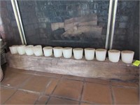 Rustic Wood Candle Holder w/ 12 Candles