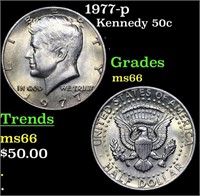 1977-p Kennedy Half Dollar 50c Grades GEM+ Unc