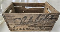 Vintage Schlits wood advertising box