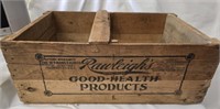 Vintage rawleighs wood advertising box