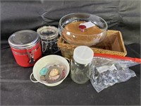 Canisters, Basket & More