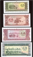 1979 Laos 10, 20, 50, 100 Kip Notes
