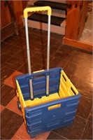 Collapsible Blue & Yellow Crate Style Dolly