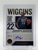 Andrew Wiggins /10 Autographed Basketball Card