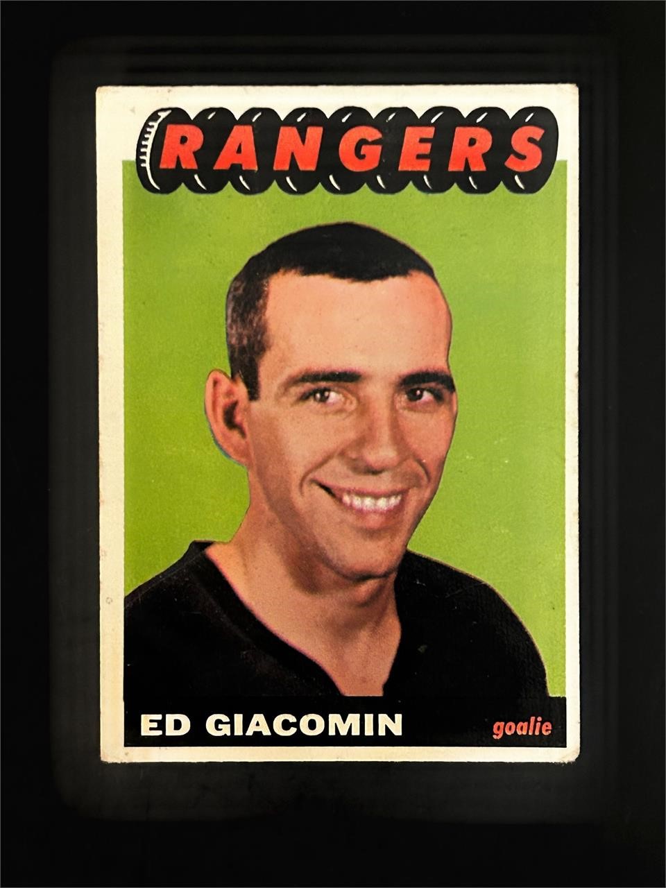 1965 Topps #21 Ed Giacomin RC VG to VG-EX+