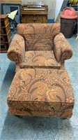 UPHOLSTERED CHAIR & OTTOMAN