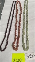 351 - LOT OF 3 NECKLACES (I103)