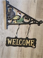 MODERN CAST IRON WELCOME SIGN