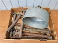 (7) Jerry GI Gas Can Spouts & Metal Funnel