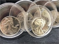 Lot of 5 each 1/10 Oz 999 fine silver walking