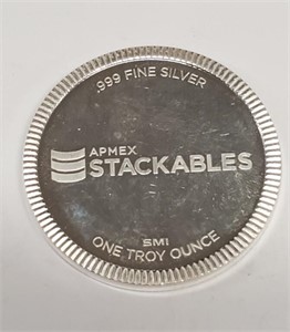 AH- Apmex Stackables 1 Troy Ounce Silver Round