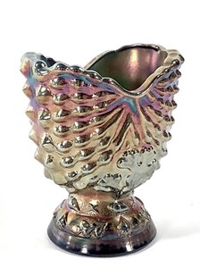 St. Clair Carnival Glass Shell Toothpick Holder