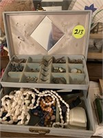 COSTUME JEWELRY AND JEWELRY BOX