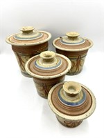 1983 Hallman Ceramic Containers with Lids