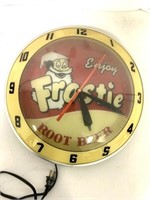 Enjoy Frostie Rootbeer clock