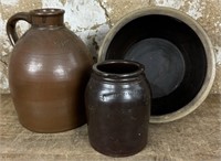 Three Pieces Cowden Stoneware