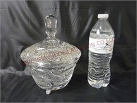 Crystal Covered Candy Dish w Three Toes / Feet