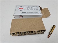 20 Cartridges CAL. 5.56mm 55 GR. Ball Gun Ammo