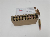 20 Cartridges CAL. 7.62 mm 147 GR. BAll Gun Ammo