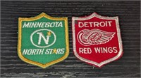 2 1960's OPC Hockey Crest Minnesota Detroit