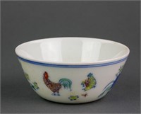 Chinese Ducai Porcelain Chicken Cup Chenghua Mark