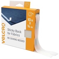 VELCRO Brand Sticky Back for Fabrics, 10 Ft Bulk