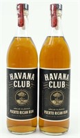 Havana Club Puerto Rican Rum Bottles (2)