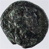 ANCIENT GREEK COIN WITH POSEIDON