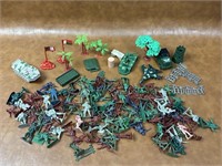 Vintage Miniature Army Men and accessories