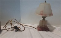 1930's glass boudoir lamp