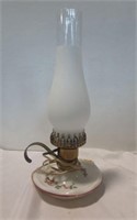 Milk Glass oil lamp style Electric lamp