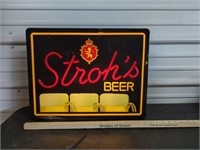 Stroh's Beer light up sign