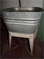 GALVANIZED WASHTUB ON STAND