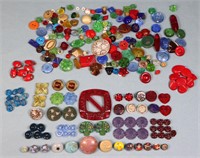 Depression Era Colored Glass Buttons