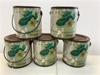 5 New Ceramic Flower Pots 4.5"