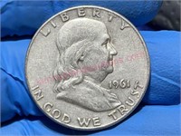 1961-D Franklin Silver Half Dollar (90% silver)