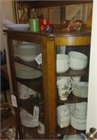 REPRODUCTION OAK GLASS FRONT CHINA CABINET