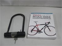 Bike Lock W/Key & Road Bike Maintenance Book