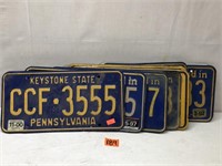 Various Pennsylvania License Plates & NY Set