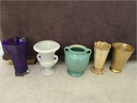 Hoosier Glass, Frankoma & more pottery etc. Nook