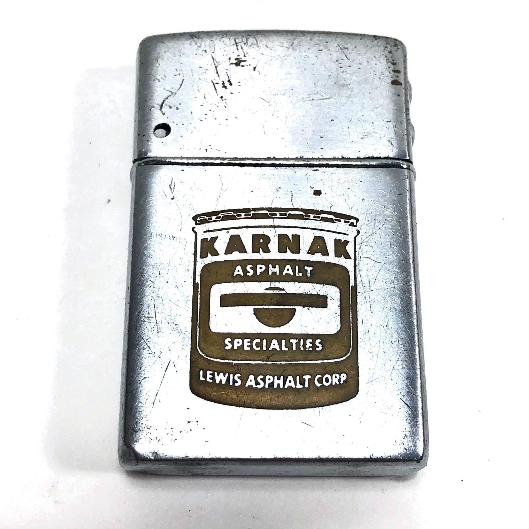 Vintage Tobacco Fuel Lighter Ashpalt Advertising