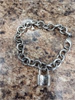 TIFFANY & Co. 1837 Padlock Lock Bracelet Silver