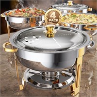 Chafing Dishes for Buffet 4 Pack, 5QT [Worry-Free