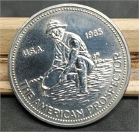 1985 American Prospector One oz. Silver Round