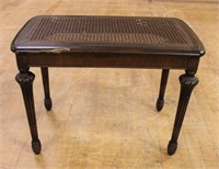 Vintage cane bottom vanity bench