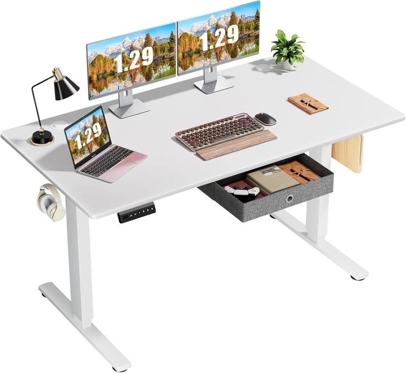 W8760  Electric Sit Stand Desks 55 Inch White.