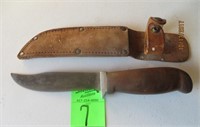 Knife with sheath 10 1/2" overall 5 1/2" blade