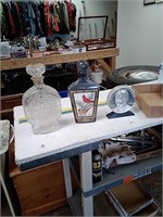 Decanters and JFK piggy bank