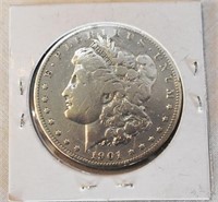 COIN - CLEANED 1901-O MORGAN SILVER DOLLAR